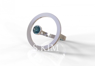 ring gem 5mm 6mm sphere 3d print model in rings 3dexport jewelry jewel gold 3dmodel 3dprint printable prototype 3djewel 3dwax wax 3dprintmodel printjewel 3dring 3d print model - Mito3D