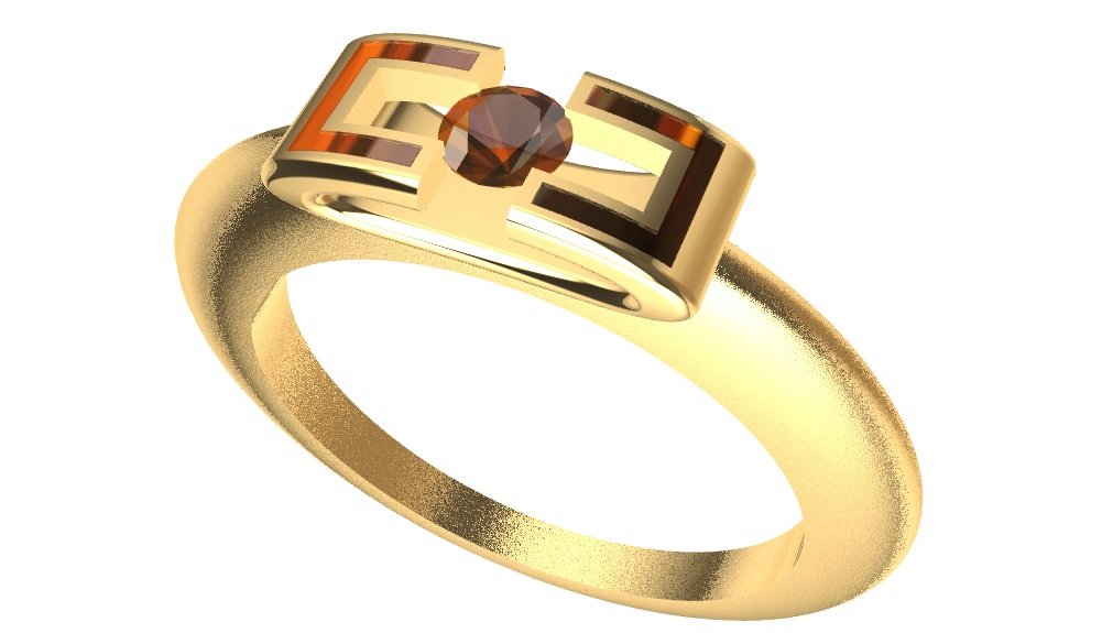 anello gioiello di smalto gemma lo 3D print model - Mito3D
