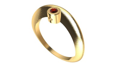 anello gioiello gemma 3d print model - Mito3D