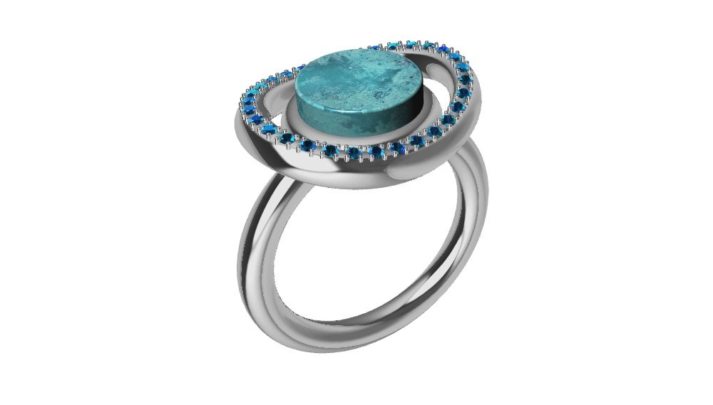 anneau de pierres précieuses d'autres l'anneau les autres---- 3D print model - Mito3D