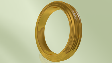 ring golden print jewerly 3d print model - Mito3D