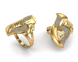 l'anneau d'or de or la mode imprimable l'habillement collier le platine bracelate gem mariage l'engagement joyau bijoux diamant d'argent cad 3d rhino solitaire 3d print model - Mito3D