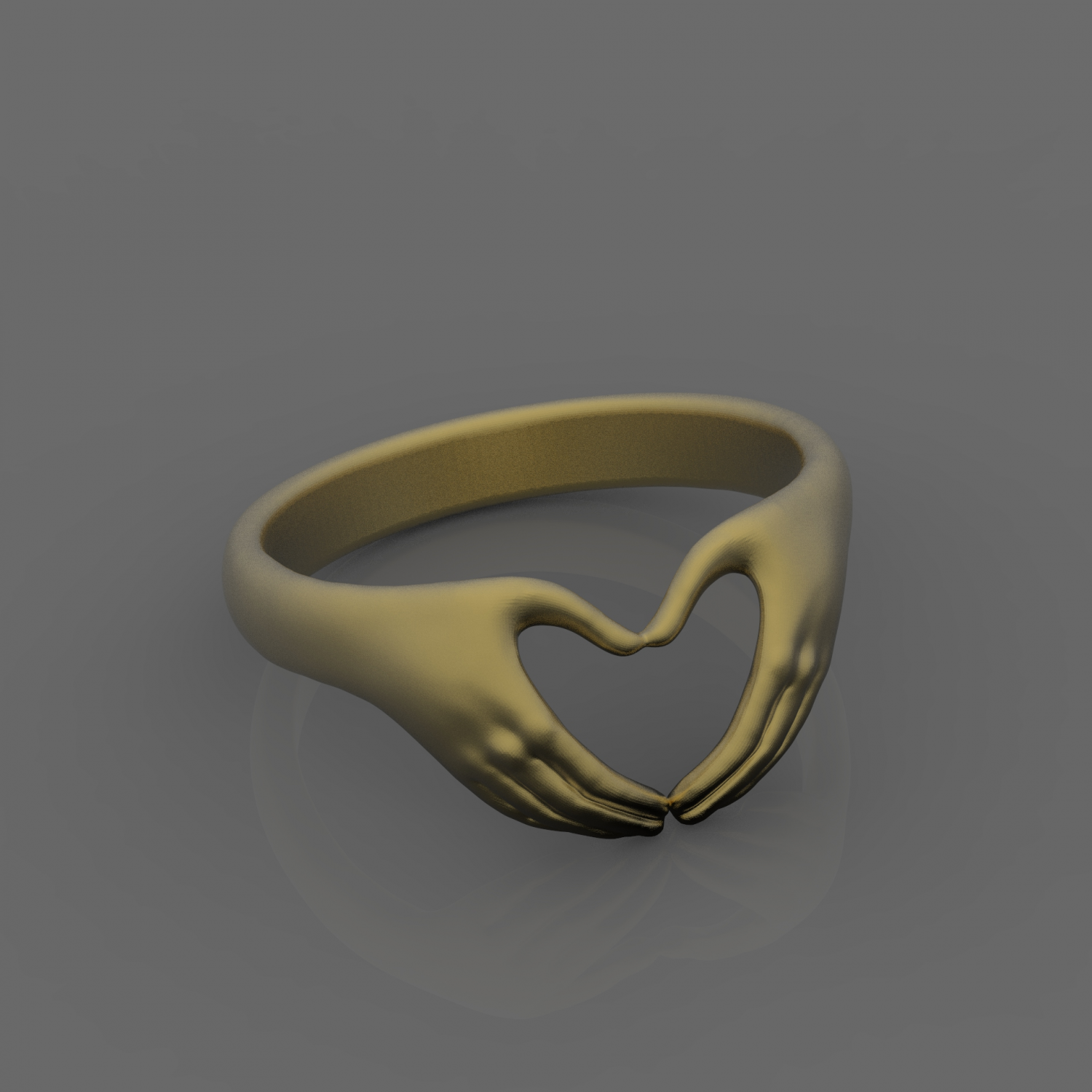 yüzüğü ver aşk takı altın yüzük mücevher moda Gümüş platin heykel rahatlama elleri kalp valentine parmak yazdırılabilir baskı sterling 3D print model - Mito3D