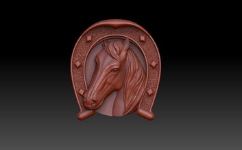 ring head horse 3d print model in rings 3dexport horses horsehead jewelry jewellery jewellry 3d print model - Mito3D