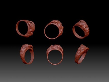 ring head men  rings ring men 3dprint death fashion  3d print model - Mito3D