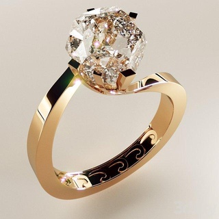 yüzük takı klasik 3d Yazdır yüzükler platin parlıyor mücevher lüks değerli romantik nişan gümüş parlak jewelry rings sevgili fashion ring evlilik moda elmas engagement 3d print model - Mito3D