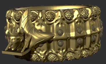 yüzük Kral juwelery altın 3d print model - Mito3D