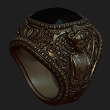 ring l1 3d print model in rings 3dexport gold silwer fashion style stl solopanov 3d print model - Mito3D