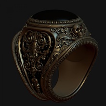 ring l2 gold silwer solopanov stl fashion style 3d print model - Mito3D