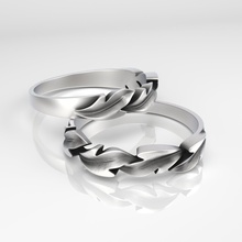 squillare foglie gioielleria patina Stampa nozze luccicare argento oro stampabile anelli Fidanzamento gioiello splendente decorazione moda sterlina prezioso lusso 3d print model - Mito3D