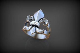 anello di lily 3d modello stampa gioielli stile lusso il design stampabile lucente la decorazione moda sterlina preziosi matrimonio fidanzamento gioiello argento anelli 3d print model - Mito3D