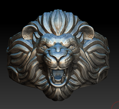 ring lion jewerly 3d print model in rings 3dexport 3dprint 3dsmax gold jewellery jewelry printable silver size stl 3d print model - Mito3D