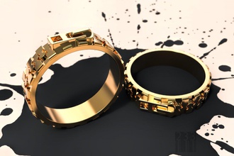 anillo de bloqueo oro la plata joyería joya 3d stl cnc impresión archivo el broche cierre cremallera estilo 3d print model - Mito3D