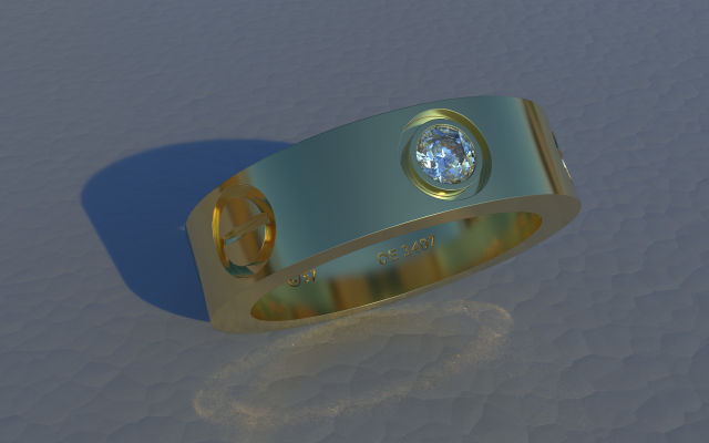 yüzük aşk 3d yazdır model in yüzükler 3dexport ecrou chlou altın takı jewelry gold love ring bracelet 3d print model - Mito3D