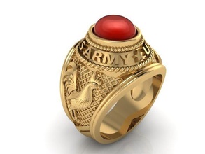 ring men gold jewelry 3d print model - Mito3D