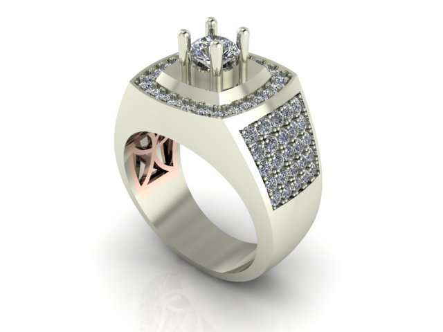 anillo hombres oro joyería joya 3D print model - Mito3D