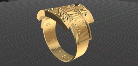 anillo de los hombres harli davidion 3d print model - Mito3D
