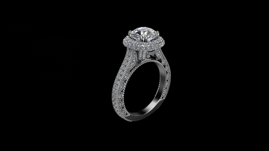 ring-Modell - 002 Schmuck 3d Modell cad ring solitaire diamond engagement gem gold Juwel 3d print model - Mito3D