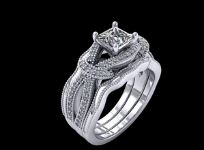 squillare modello 003 3d stampa in anelli 3dexport gioielleria cad diamante solitario gemma oro gioiello fidanzamento 3d print model - Mito3D