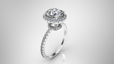 anel modelo - 009 jóias 3d o cad solitaire diamante ouro gem jóia presente 3d print model - Mito3D