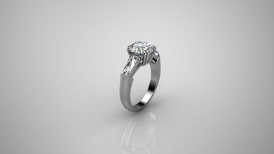 anel modelo - 012 jóias 3d o cad solitaire diamante ouro engajamento presente jóia 3d print model - Mito3D