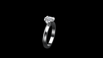 anel modelo - 015 jóias 3d o cad solitaire presente diamante ouro gem jóia 3d print model - Mito3D