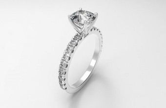 ring-Modell - 017 Schmuck 3d Modell cad ring solitaire diamond gold gem Juwel engagement besonderes Geschenk 3d print model - Mito3D