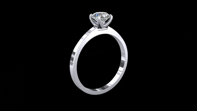 ring model - 021 jewelry jewellery 3d cad solitaire engagement diamond gold jewel gem 3d print model - Mito3D