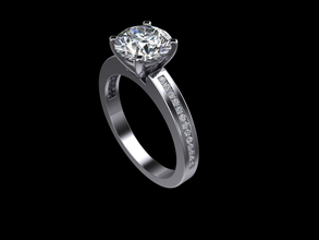 squillare modello 026 3d stampa in anelli 3dexport gioielleria cad solitario diamante oro gemma gioiello fidanzamento regalo 3d print model - Mito3D