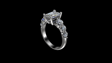 ring-Modell - 029 Schmuck 3d Modell cad ring besonderes solitaire diamond gold gem Juwel engagement Geschenk 3d print model - Mito3D