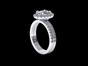 modelo de anillo - 031 la joyería 3d cad solitaire banda diamnod oro gem joya compromiso boda regalo 3d print model - Mito3D