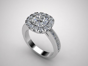 anillo modelo 039 3d impresión in anillos 3dexport joyería joya canalla solitario diamante oro compromiso regalo 3d print model - Mito3D