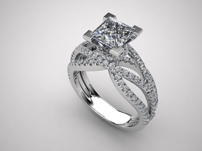 ring-Modell - 040 Schmuck 3d Modell cad ring solitaire diamond gold engagement Geschenk Juwel gem besonderes außergewöhnliche 3d print model - Mito3D