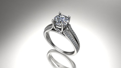 anello modello - 042 gioielli 3d cad solitaire diamante oro di fidanzamento regalo gioiello gemma 3d print model - Mito3D
