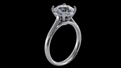 modelo de anillo - 044 la joyería 3d cad solitaire el diamante oro gem joya compromiso regalo 3d print model - Mito3D