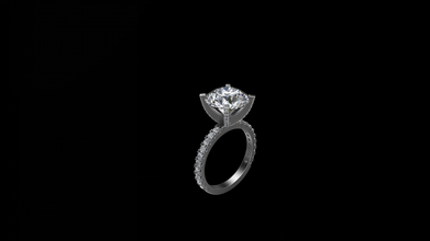squillare modello 046 3d stampa in anelli 3dexport gioielleria cad solitario diamante oro gemma regalo fidanzamento gioiello 3d print model - Mito3D