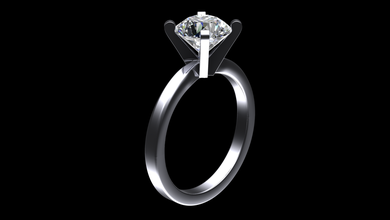 anel modelo - 047 jóias 3d o cad solitaire ouro diamante presente gem jóia engajamento especiais 3d print model - Mito3D