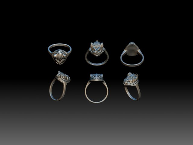 ring mouse rings 3dprint art fashion 3D print model - Mito3D
