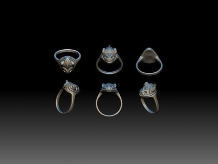 anillo ratón anillos 3dprint Arte Moda 3d print model - Mito3D