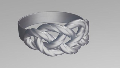 ring node print model silver jewelry 3d print model - Mito3D