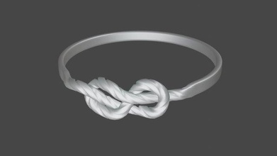 squillare nodo 3d stampa modello in anelli 3dexport argento gioielleria 3d print model - Mito3D