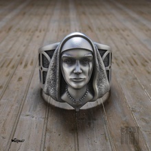 yüzük rahibe Gümüş 3d model modell baskı monk kardeşim kararma heykeltraşlık desen lüks süs tasarım Balmumu yazdırılabilir organics dekorasyon 3d print model - Mito3D