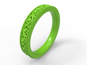 anillo ornament4 la joyería joya los anillos 3dmodel 3dprint rhino3d 3d print model - Mito3D