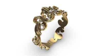 anel padronizar 3dprinted Projeto moda ouro dourado jóia jóias joalheria impressão imprimível prototipagem prata diamantes branco amarelo argolas diamante 3d print model - Mito3D