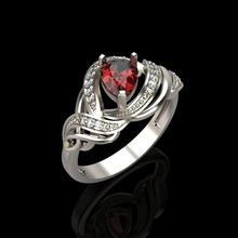 ring pear ruby diamonds design 3d print model in rings 3dexport jewelry diamond-ring gemstone gems gold silver jewellery jewel engagement printable 3d print model - Mito3D