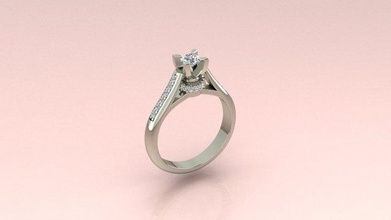 Ring Königin Schmuck Gold Diamant Mode Platin Spinnen Steine Juweliere Produktion druckbar Ringe 3d print model - Mito3D