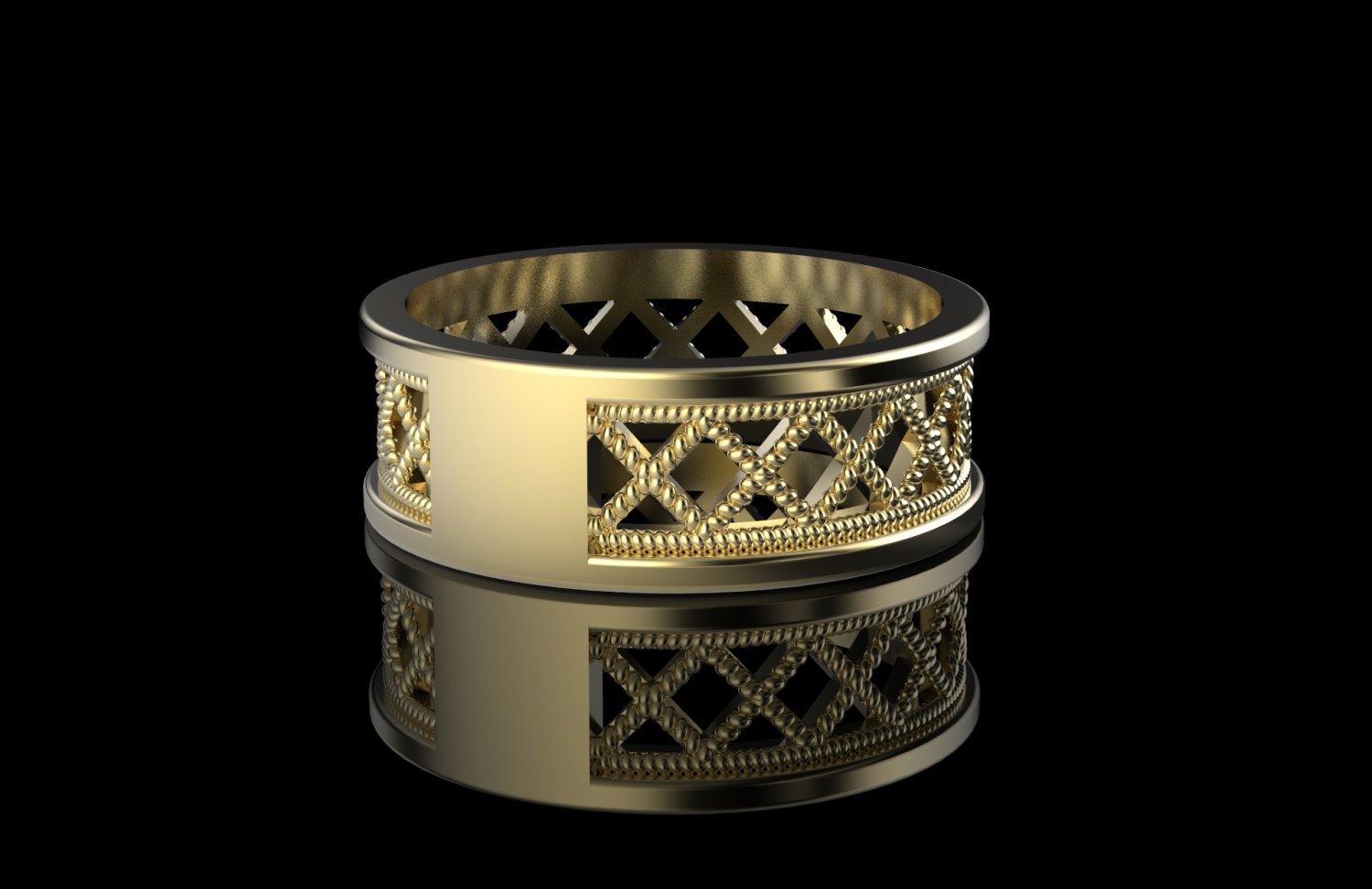 squillare corda modello gioielleria oro argento platino anello moda bellezza cnc stampabile 3D print model - Mito3D