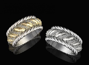 ring of rope 3d drucken modell ringe 3dexport druckbar gold silber platin sterling juwel edelsteine brillant frauen finger diamant stilvoll schmuck mode 3d print model - Mito3D