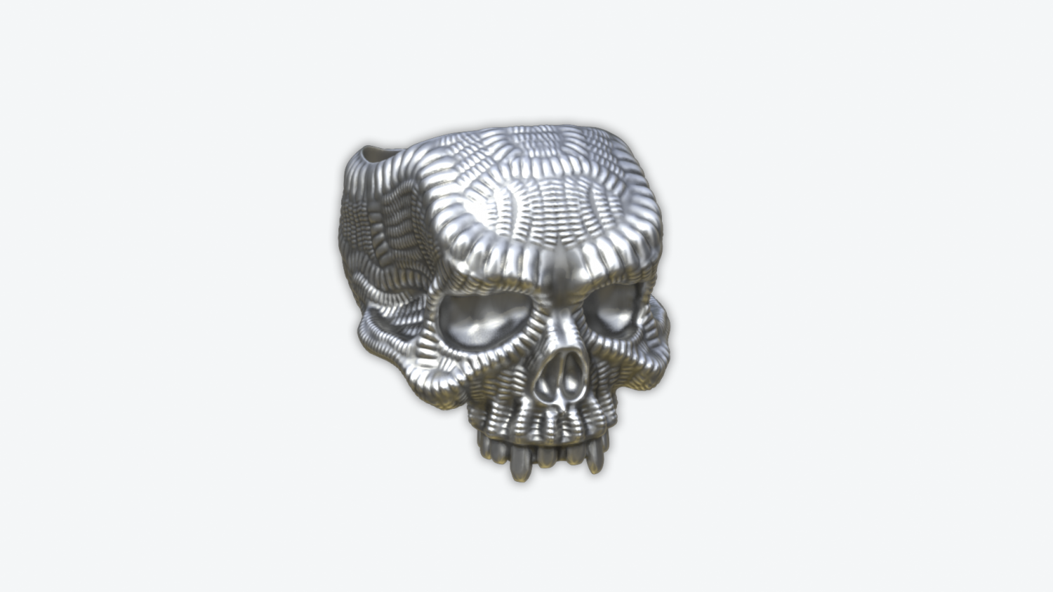 ring scull jewelry rings ringskull skullring skull jewelri jewellery 3D print model - Mito3D