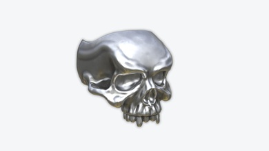 ring scull 3d print model in rings 3dexport jewelry ringskull skullring skull jewelri jewellery 3d print model - Mito3D